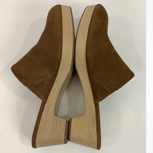 Madewell Sz 7.5 The Ruby Clog In Suede Rustic Twig Brown Slip On Shoes - Picture 10 of 11